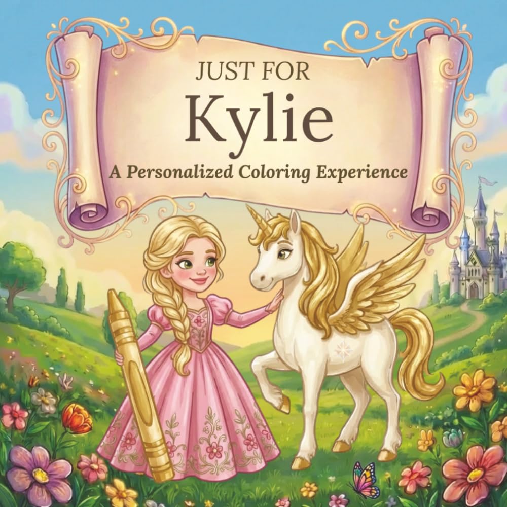 Just for Kylie: A Personalized Coloring Experience: 50 total coloring pages | 28 coloring pages featuring Kylie's name | 22 coloring pages themed for girls (Personalized Coloring Book Series)