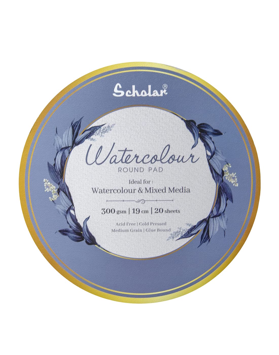 Scholar Round Watercolor Paper Pad (300 GSM Cold Pressed, Medium Grain) (Glue Bound) (20 Sheets) (B0B1QNK48M) Amazon Price History, Amazon Price Tracker