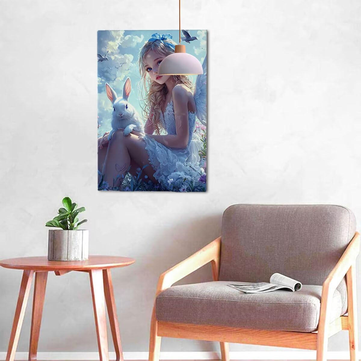 Diamentowe malowanie manga, 5D diamentowe malowanie pełne akcesoria, malowanie diamentowe dla dorosłych kryształ górski ścieg krzyżykowy kreatywne hobby, DIY haft diamentowy do dekoracji domu (anioł