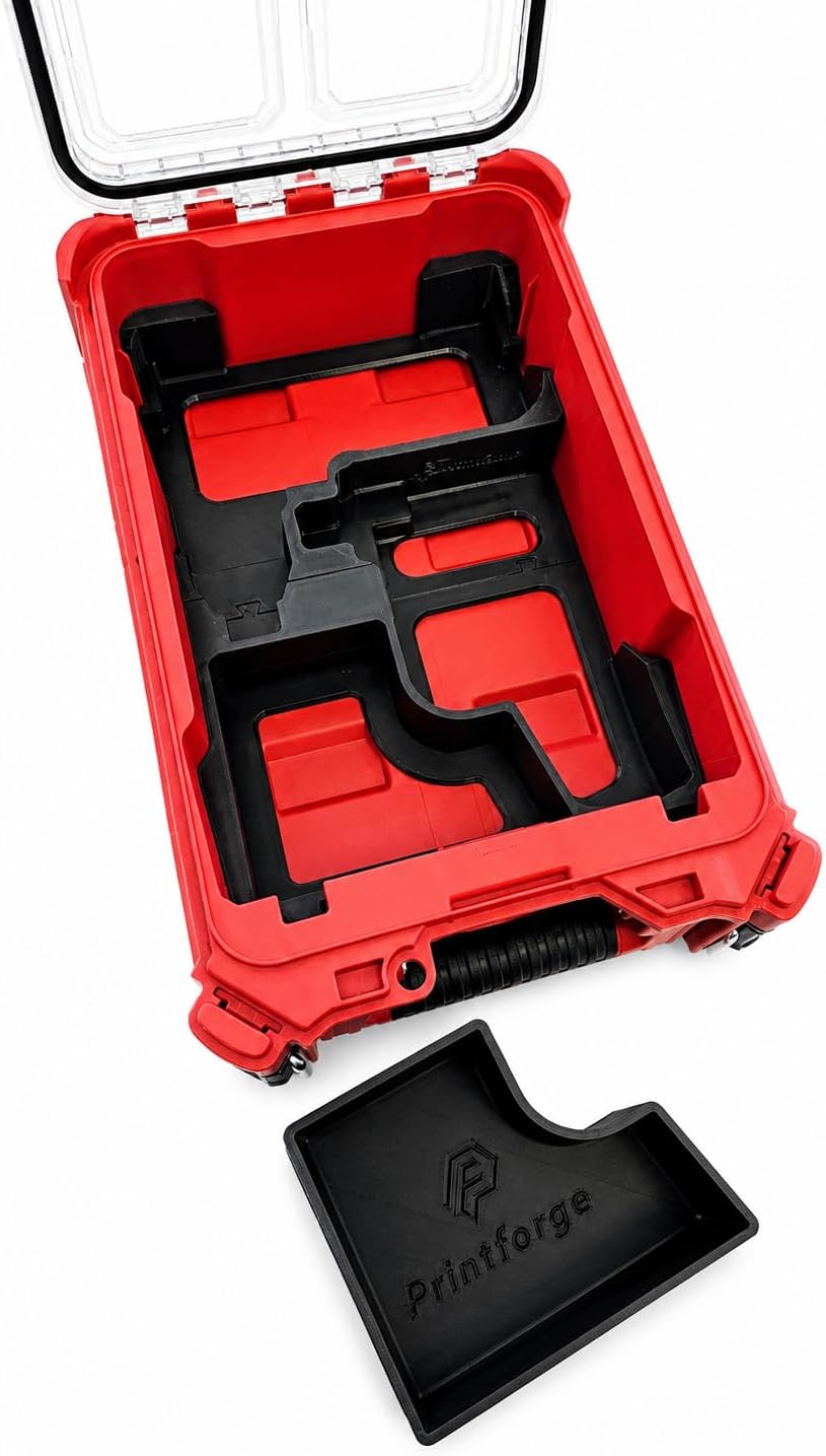 Packout-Compatible Insert for M12 Gen 3 Drill & Driver 3D Printed - Fits in the 5-Compartment Small Parts Organizer