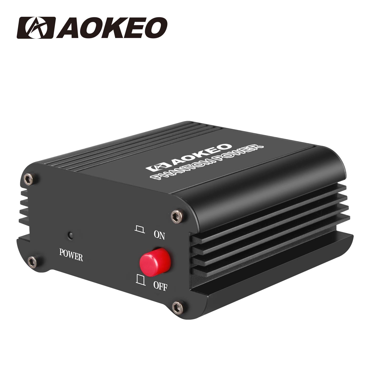 Aokeo 1Channel 48V Phantom Power Supply with Adapter, Bonus+XLR 3 Pin