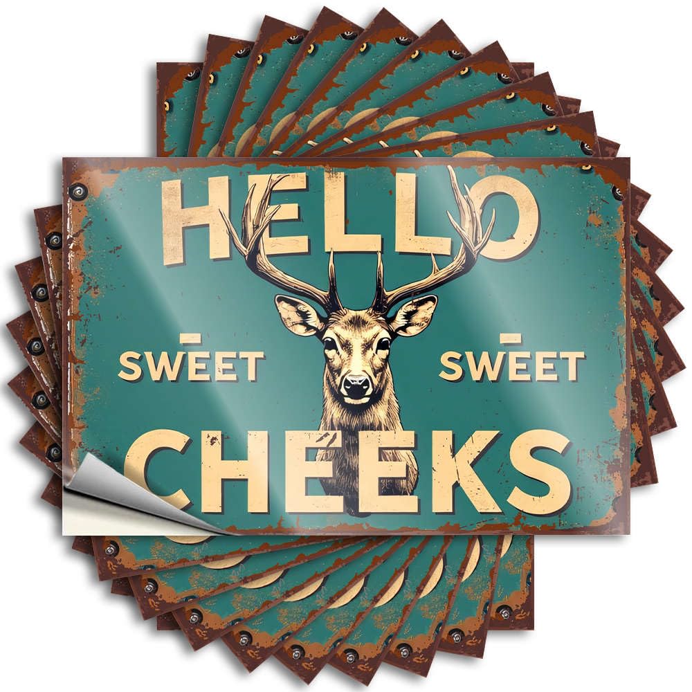 Decal Tumbler Scratch Resistant Decals, Heavy Matte Print for Phone Case Interesting | Holiday Uv Proof Pack Hello, Sweet Cheeks!(8X12CM)