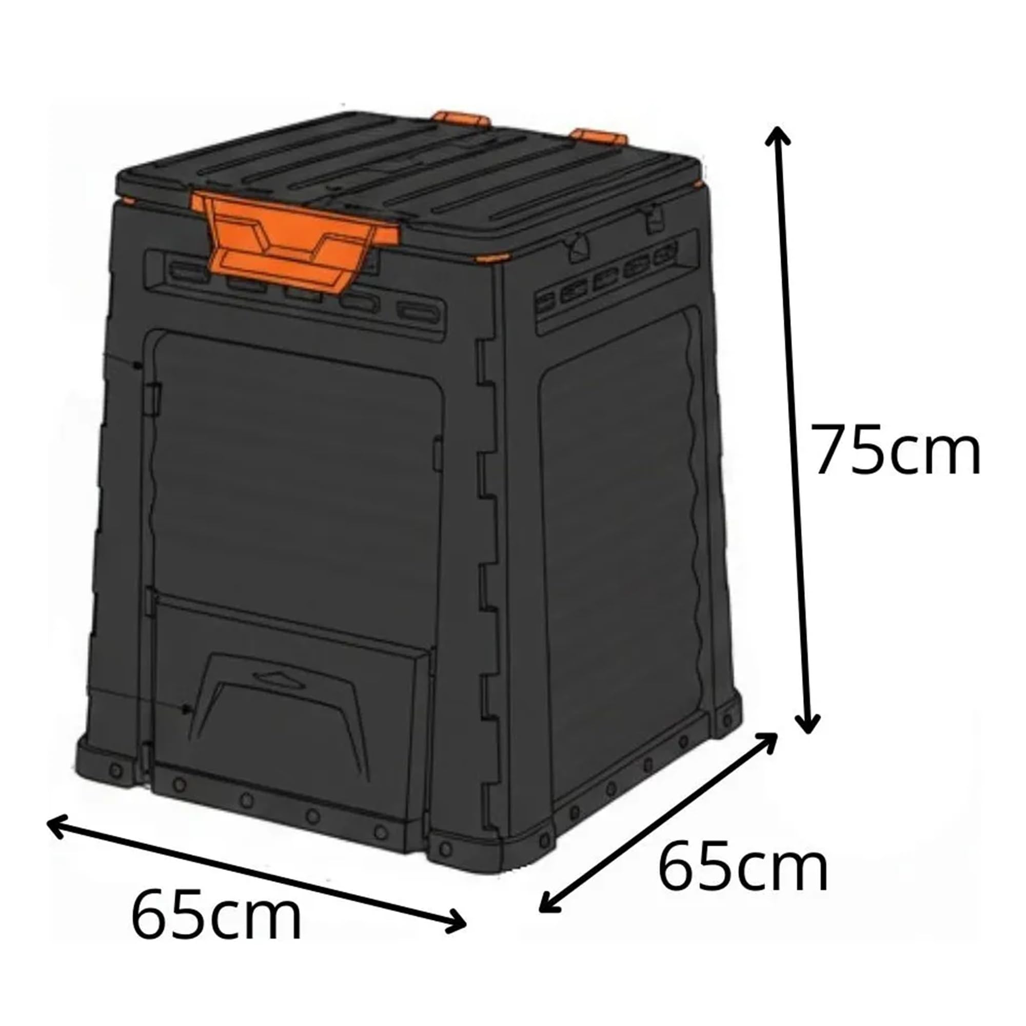 Keter - Compostador ECO, con capacidad de 320 L, Color gris oscuro