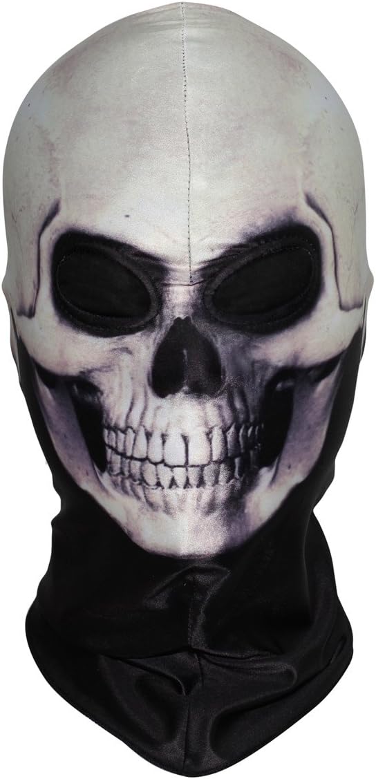 Ghost Face Mask, Scary Skeleton Skull Mask - Excellent Quality, Comfortable & Perfect for Halloween Costume