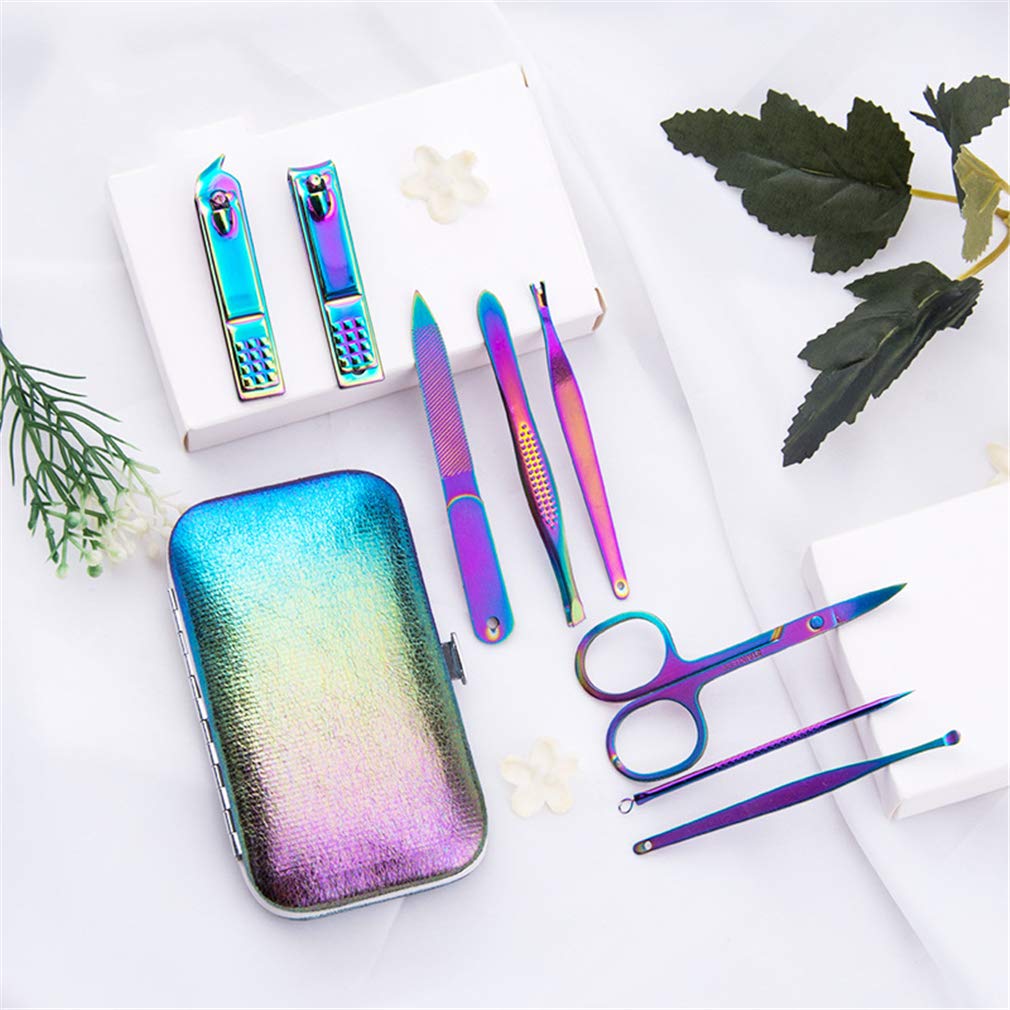 Juego de manicura, cortaúñas, pedicura, kit de manicura de acero inoxidable, kit de herramientas de manicura/pedicura de uñas de viaje portátil, kit de herramientas de manicura de viaje profesional co