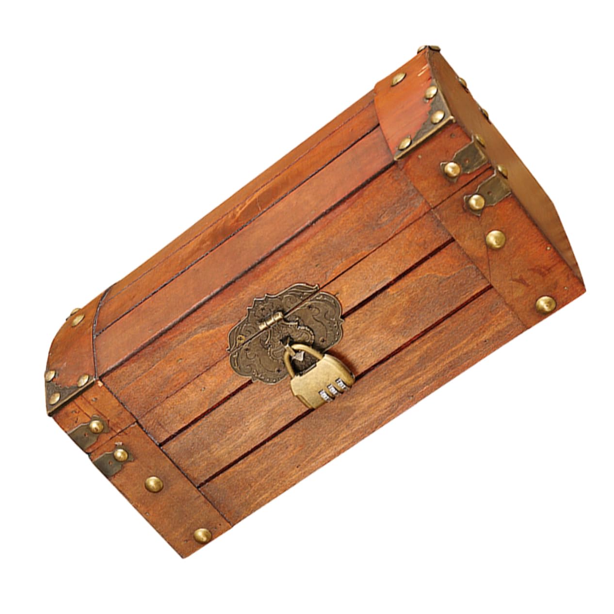 ERINGOGO Elegant Wooden Jewelry Box Vintage Storage Case for Earrings Rings and Dec