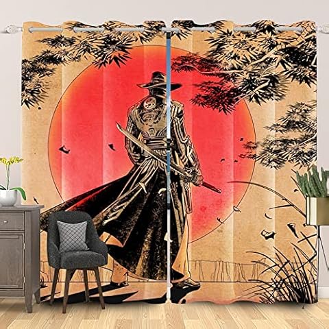 Cortina de Panel Samurai Japonés SDOTPMT 107x215cm Cover