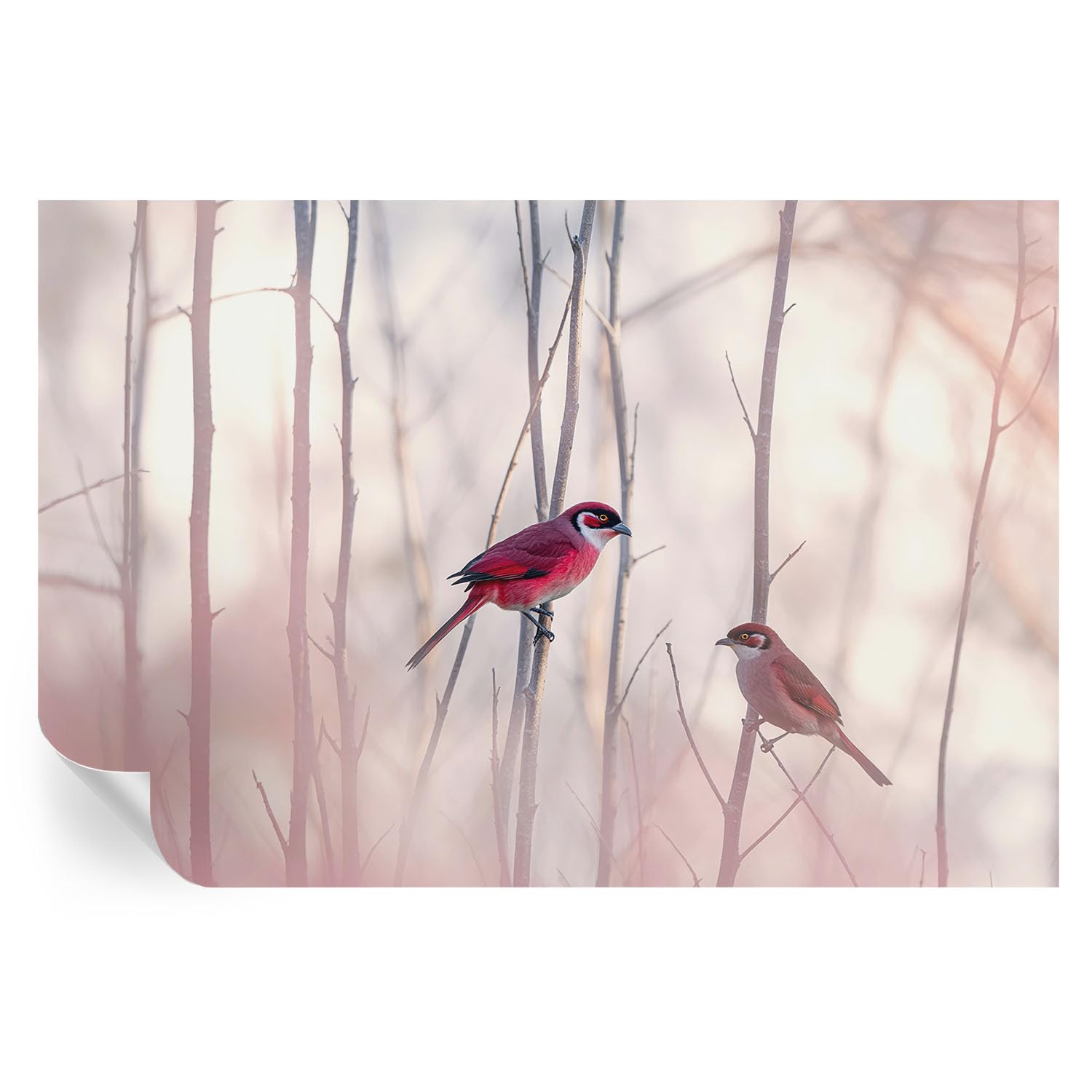 Adornos de pared de pájaros y vinilos decorativos grandes de 104x70