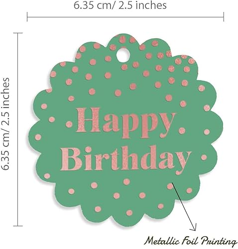 Miniatura 307 de Etiquetas colgantes para botellas de feliz cumpleaños, paquete de 100 unidades Blanco,Aqua Blue,Negro,Azul,Azul turquesa oscuro,Rosa