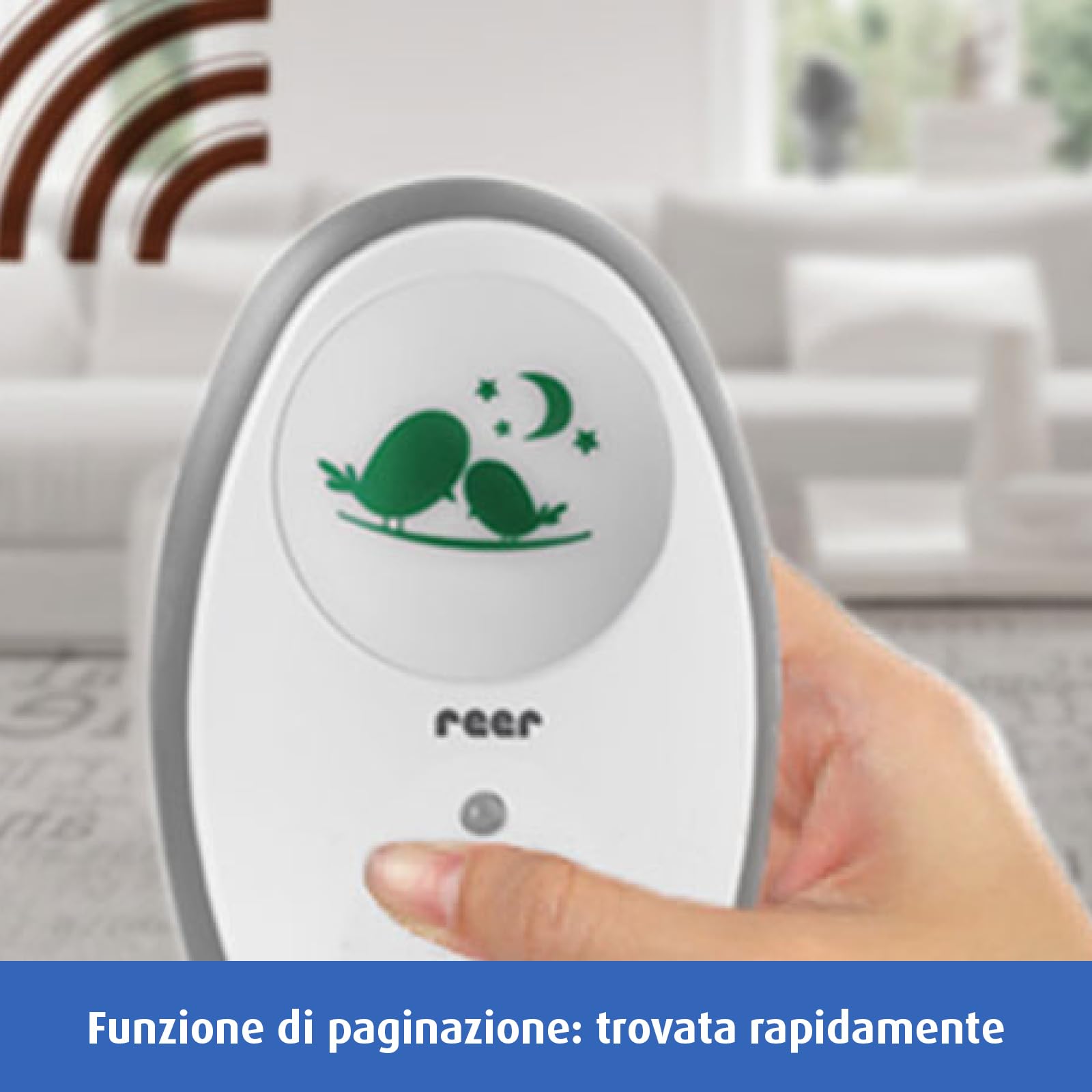 Reer Baby Monitor Digitale 50040 Neo — a Prova di Bug, Basse Radiazioni, Portata 250 m