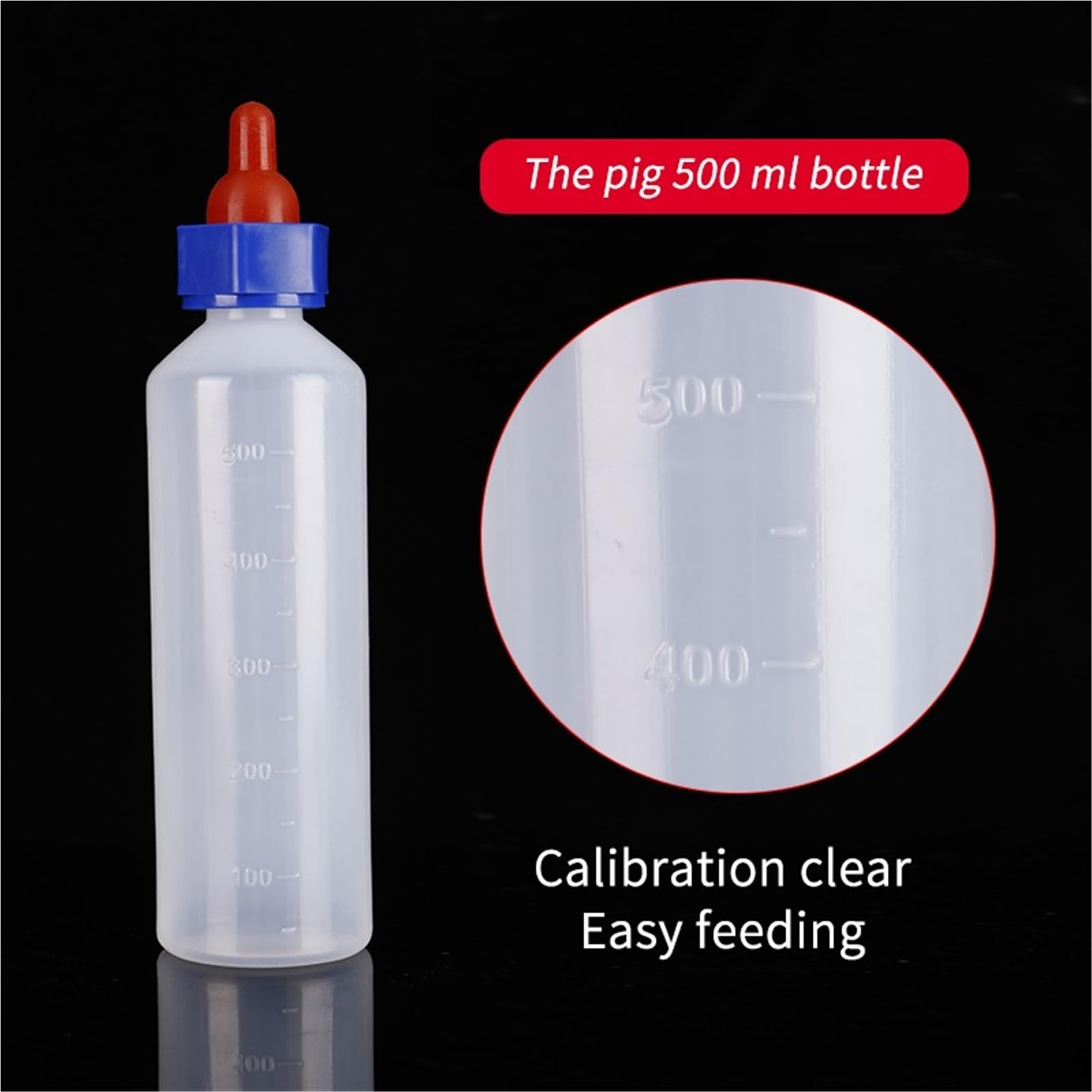 Biberon per agnelli, Biberon for agnello da 250/500 ml, tettarella corta e lunga(500ml Long nipple)