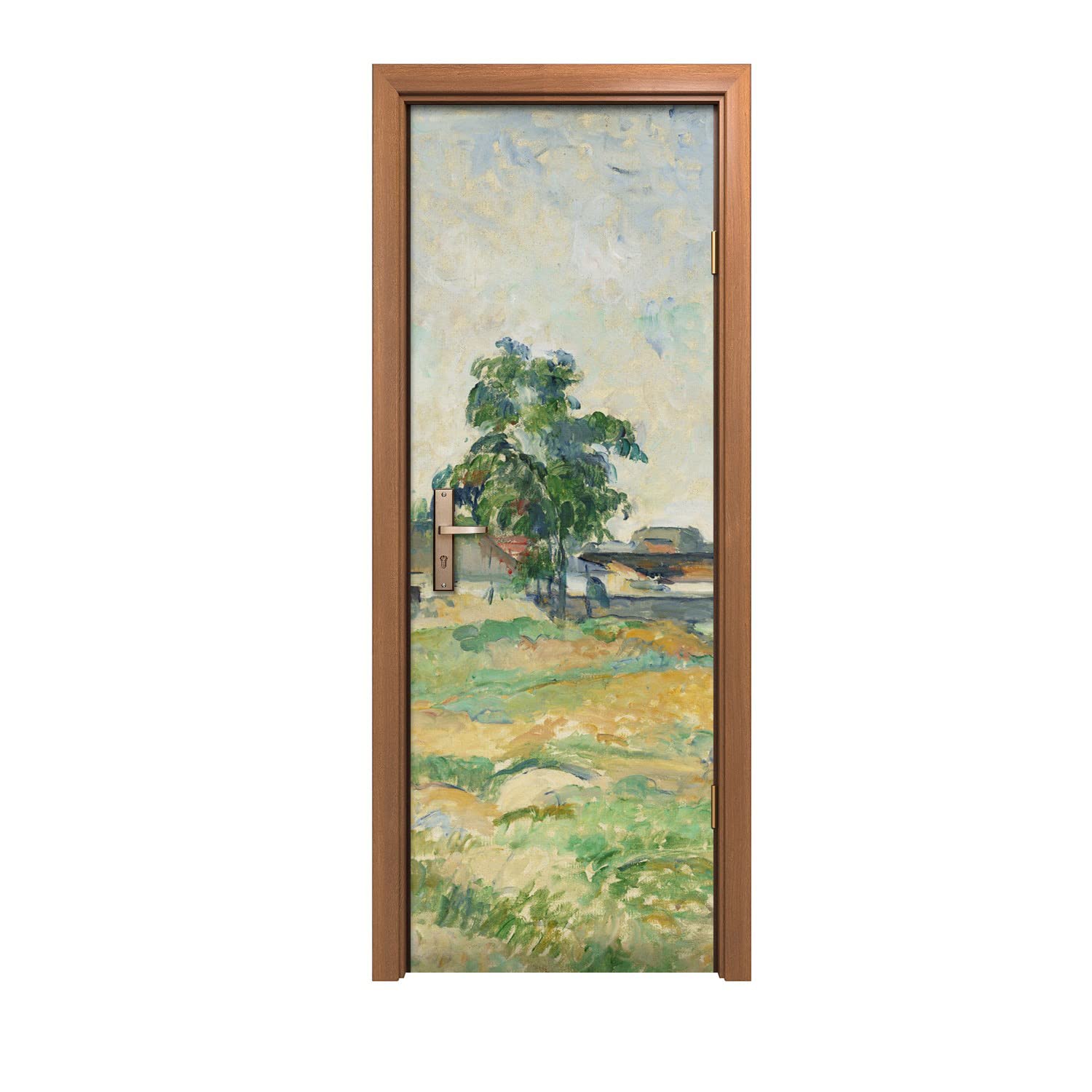 Autocollant de porte Paysage de Paris Cézanne 70x200 pour décoration murale design