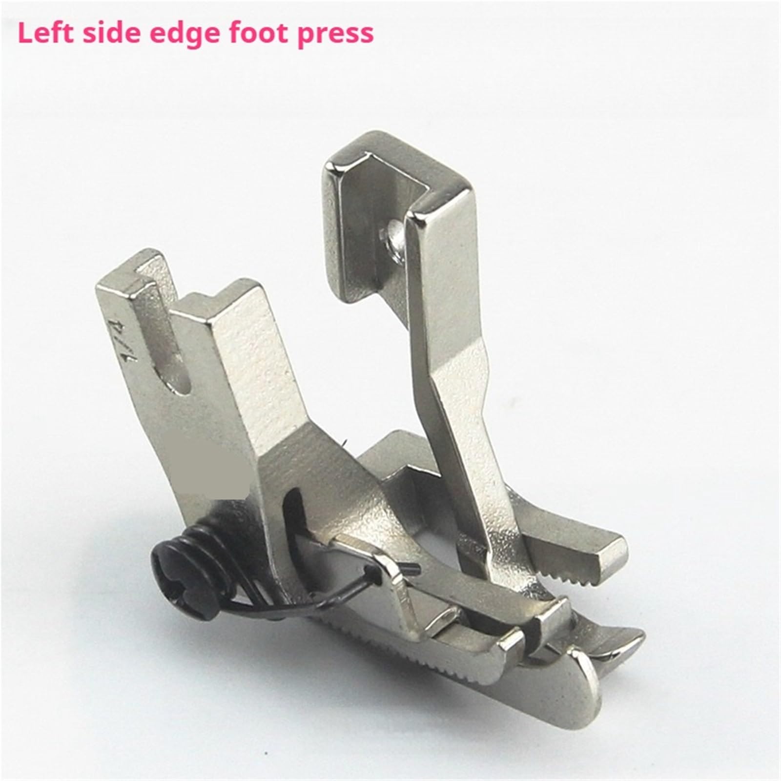Pie de Carpeta Ajustable, guía de Doble Cuchillo con Resorte, Control de Borde de Pespunte for Costura Industrial, 1 ud.(3-8-L)