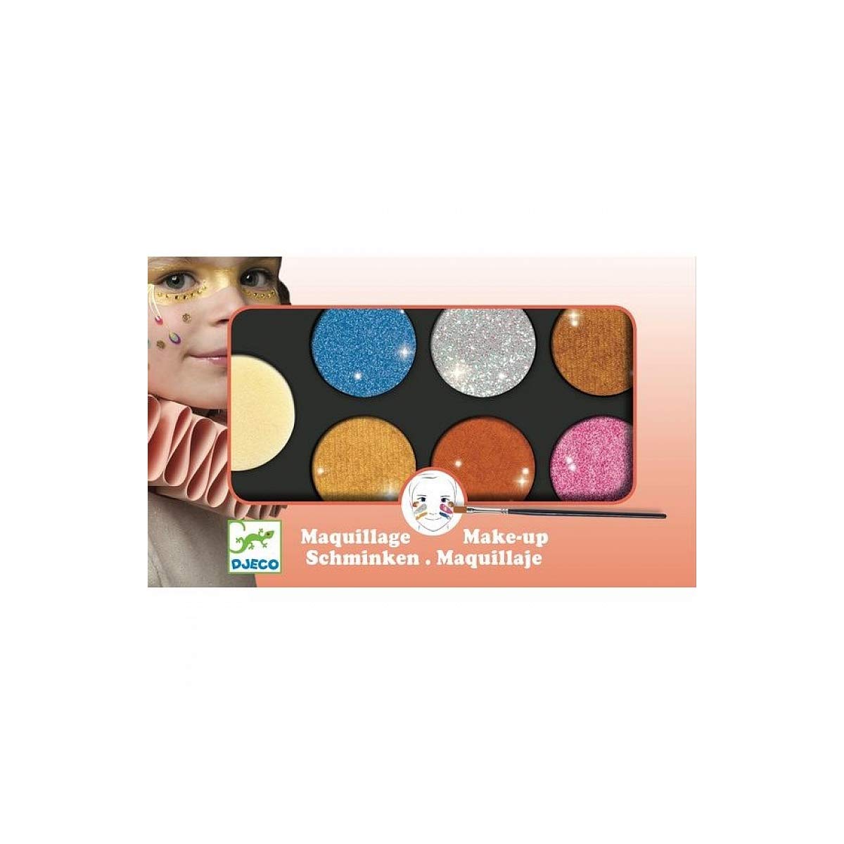 DjecoMetallic Face Paints - 6 Colours Palette