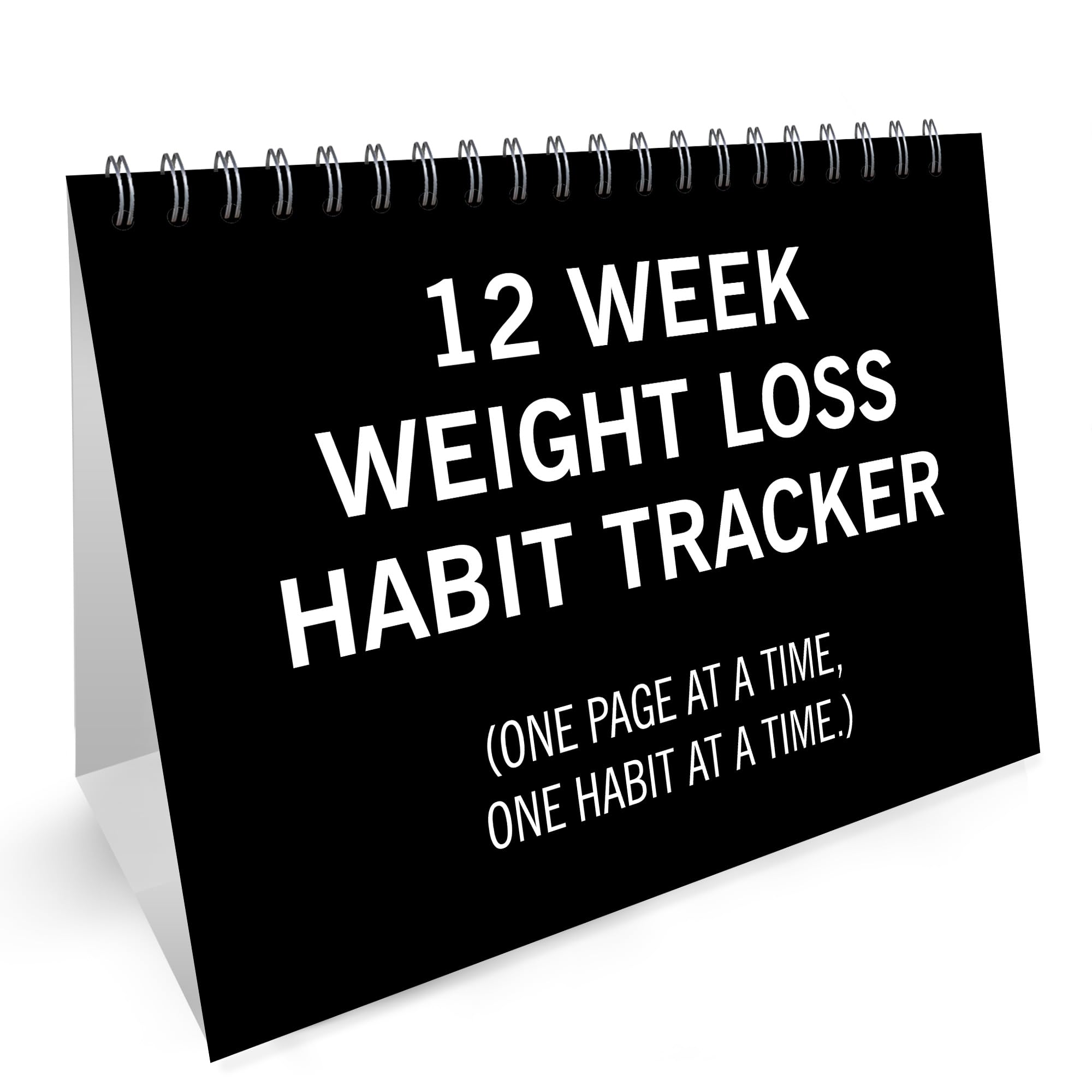 RED OCEAN 12 Week Weight Loss Habit Tracker And Body Measurement Tracker Weight Loss Tracker Gift For Him Her Weight Loss Progress Tracker (Black)