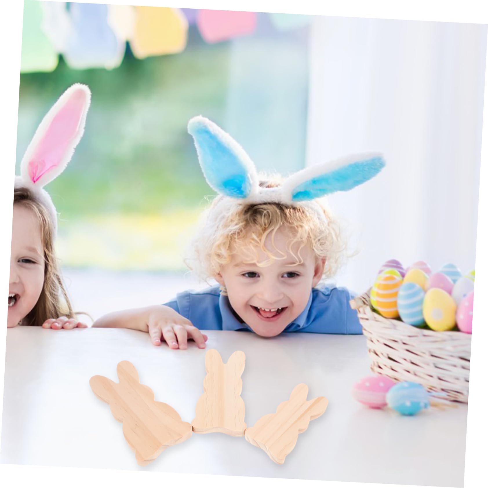 Amosfun 15pezzi Decorazioni Pasquali Con Coniglietto Segnaletica Forma Di Coniglio Per Tavolo Da Pranzo e Decorazioni Festive Per La Casa e Giardino