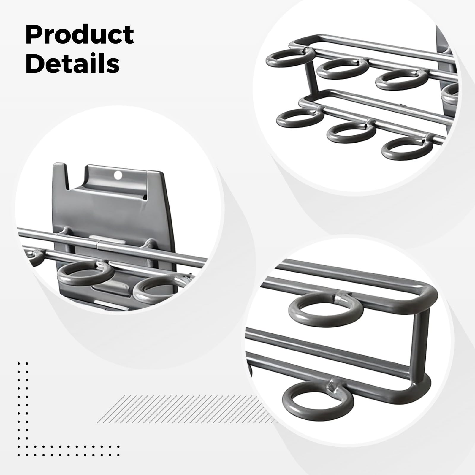 Generisch Werkzeughalter für Slatwall, Schraubendreher-Organizer aus Metall mit Verriegelung, Wandhalterung 9,8 in / 25 cm, Carbonstahl, graues Schraubendreher-Regal für Garage und Werkstatt