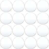 Vista 8 de 16 unidades de discos acrílicos redondos circulares transparentes de 0.08 pulgadas de grosor, para marcos de fotos, pintura y manualidades