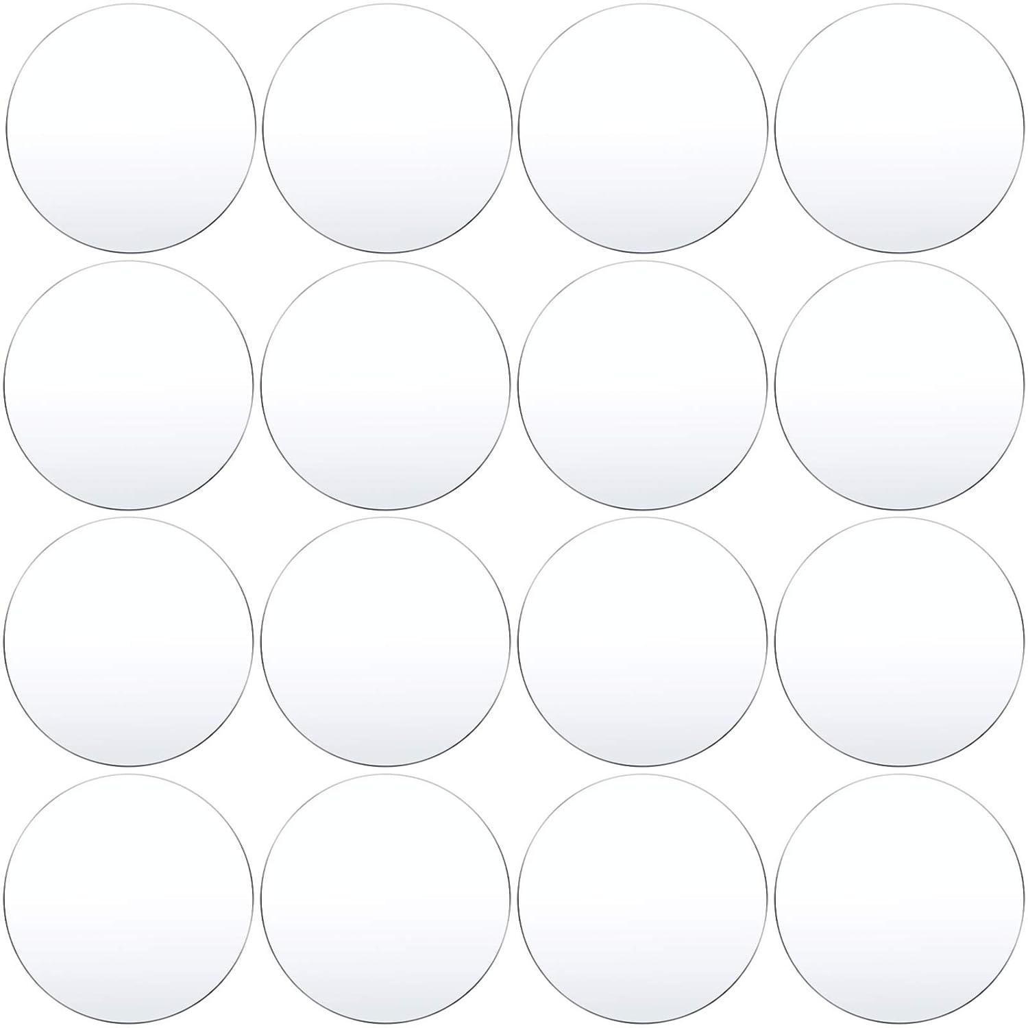 16 Pieces Clear Circle Acrylic 0.08 Inch Thick Round Acrylic Blanks Acrylic Discs Round Acrylic Panel for Picture Frame Painting DIY Crafts (Clear,4 Inch/ 10.16 cm)