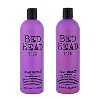 Bed Head by TIGI Dumb Blonde Shampoo e Balsamo per Capelli Colorati e Biondi Naturali