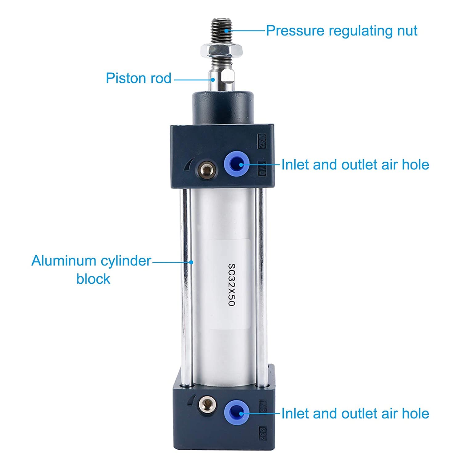 Luftzylinder TN 32x50 Mm – Pneumatikzylinder ETTN Produktbild-Vorschau 3