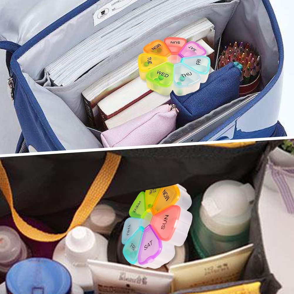 Weekly 7 Day Large Pill Organizer, Travel Pill Box, Pill case, Medicine Organizer, Pill Container, Pill Box 7 Day, Pill Dispenser, Medication Organizer, Pill Organizer Weekly