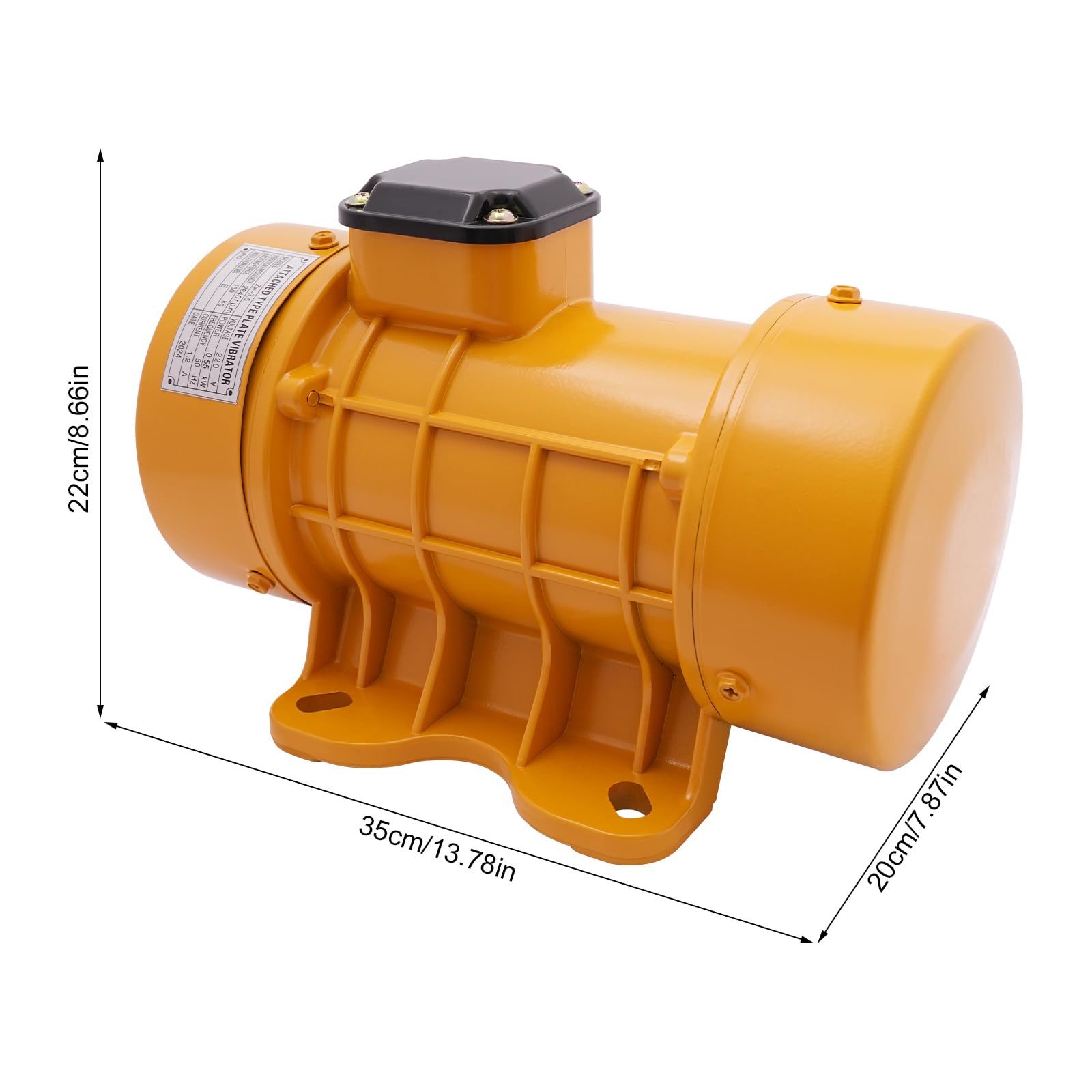 Vibratore asincrono motore vibrante asincrono per motore meccanico a vibrazione convertibile per calcestruzzo da 550 W 2840 giri/min