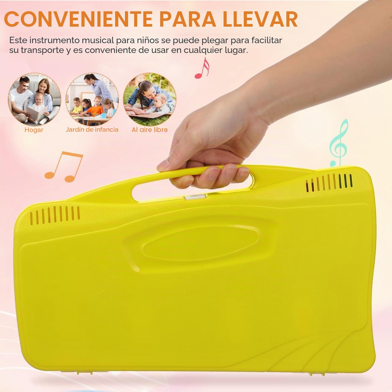 Yardwe Metalófono Infantil De 25 Notas Instrumento De Percusión Cromático con Placa Metálica Colorida Juguete Musical para Niños Desarrollo del Ritmo Y La Música