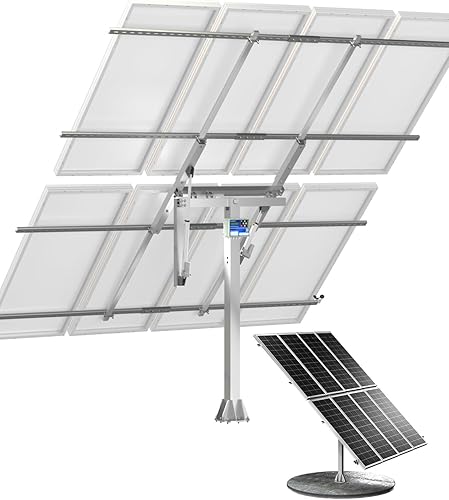 Miniatura 9 de ECO-WORTHY Sistema de seguimiento de doble eje de panel solar (aumento del 40% de potencia) con controlador de rastreador, kit completo de