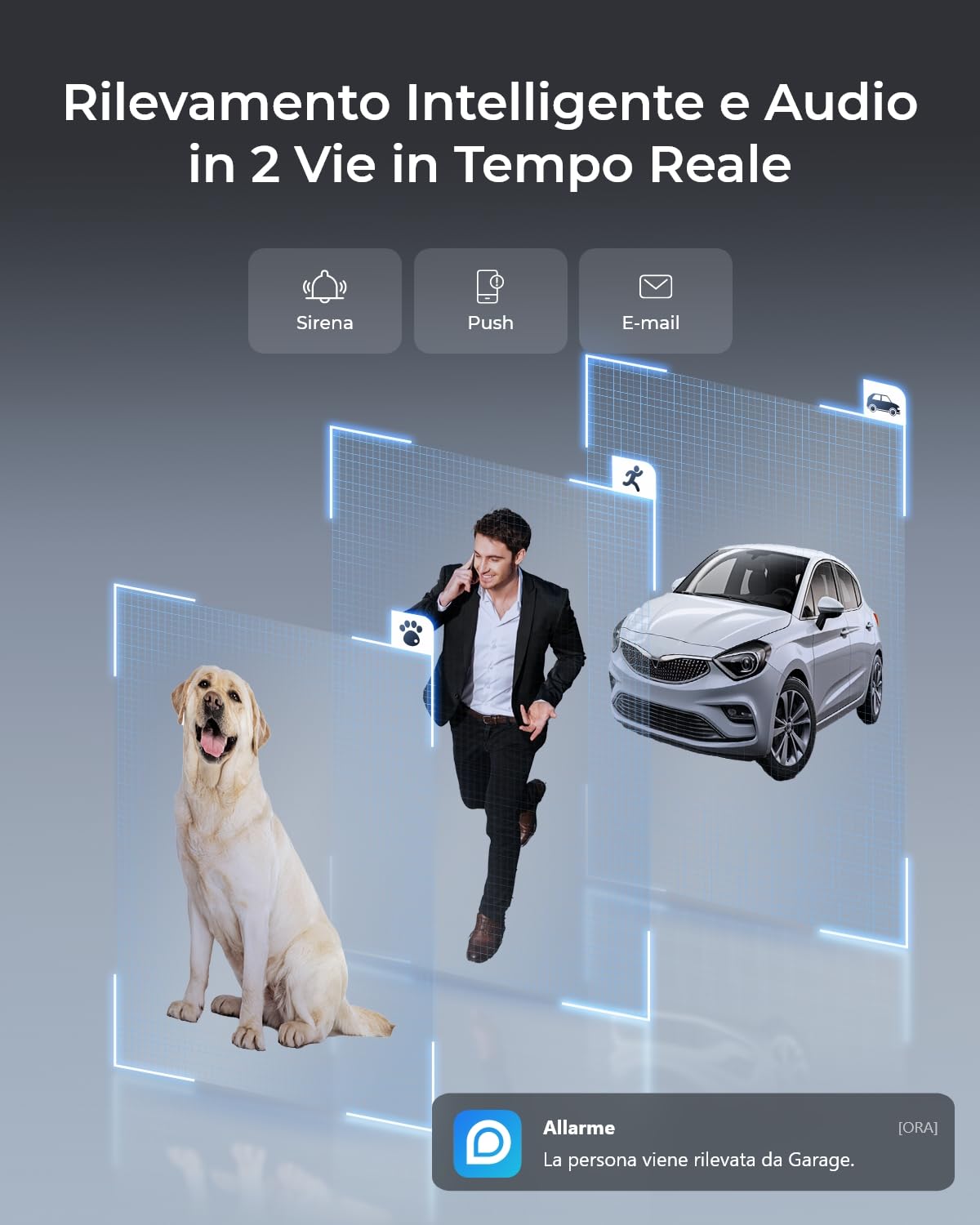 Reolink 4K Telecamera Esterno PoE, IK10 Antivandalo, Visione Notturna a Colori, Rilevamento di Uomo/Veicolo/Animale, Audio Bidirezionale, Angolo Ampio 125°, Supporta Scheda microSD, NON PTZ, RLC-840A