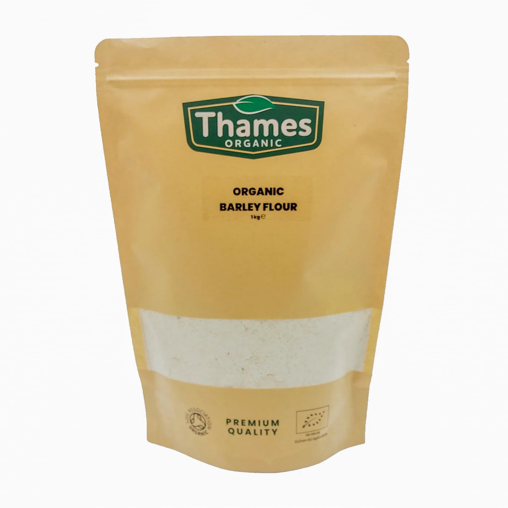 Organic Barley Flour 1kg - Non-GMO, High in Fiber and Nutrients - No Additives, Preservatives or Bleaching Agents - Perfect for Baking and Cooking - Thames Organic