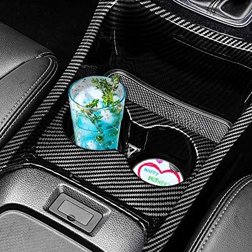 Sublimation Blanks Absorbent Car Coasters 6pcs, Auto Coasters for Cup Holders, Neoprene Car Coasters Absorb Spills to Keep Cupholders Clean (White-Matte(Ceramic for Thermal Transfer))