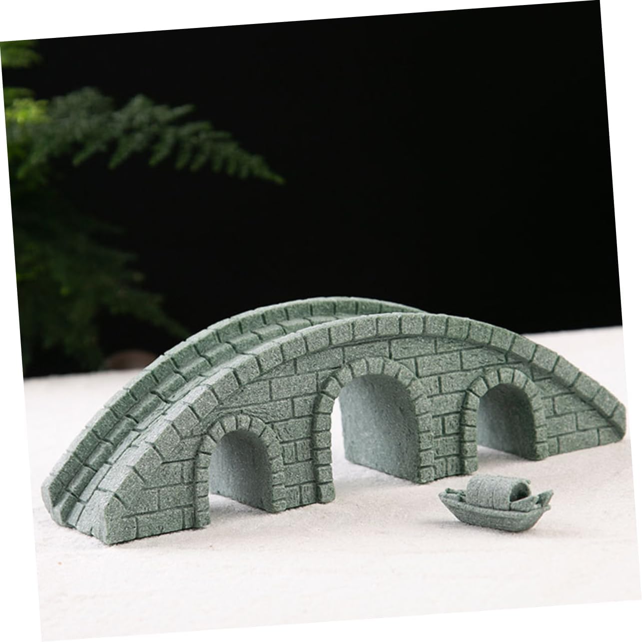 Abaodam Mini Stone Bridge Statue for Garden Bonsai Landscape Decoration