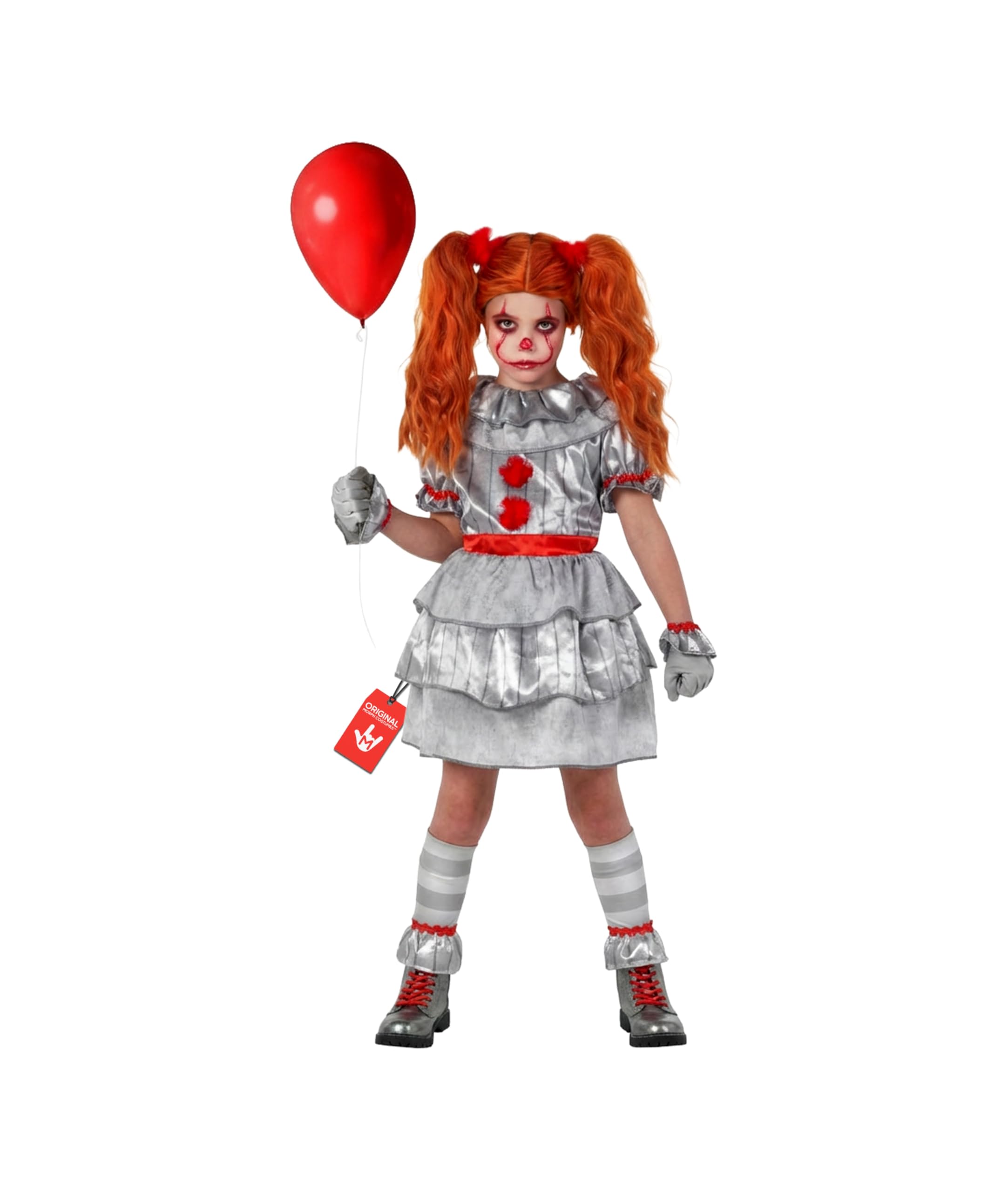 Morph Scary Clown Costume For Girls, Scary Clown Costume For Kids Girls, Halloween Costumes For Kids, Girl Movie Character Costumes