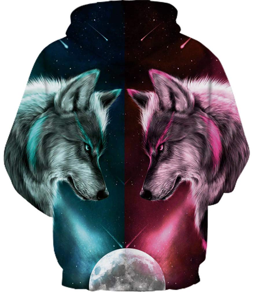 Ocean Plus Bambini e Ragazzi Manica Lunga Galassia Felpe con Cappuccio Colorato Casuale Felpa Maglione Camicia con Cappuccio per Bambini