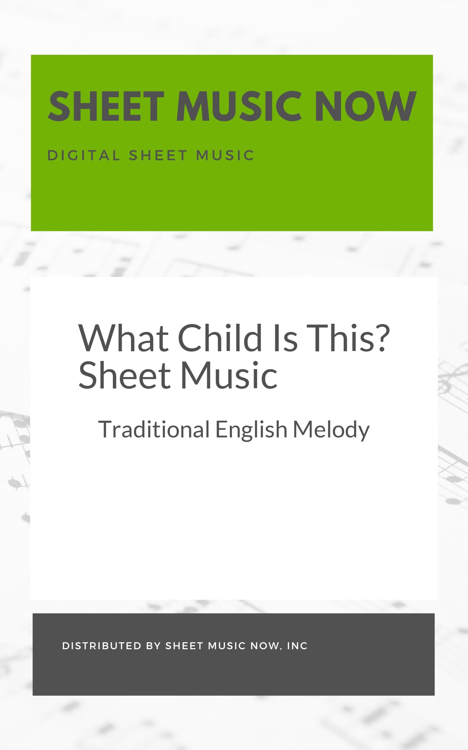 What Child Is This? Sheet Music