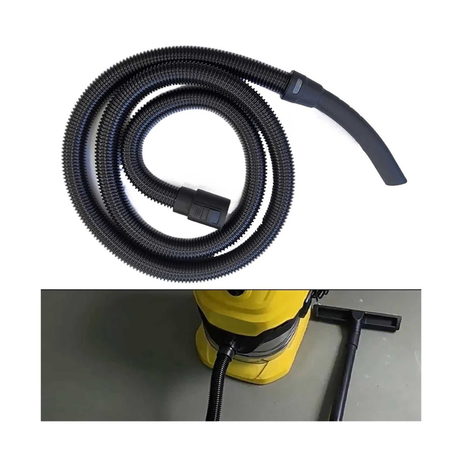 Convient for un tuyau d'aspiration de 2,5 M, compatible avec Kärcher, l'aspirateur convient aux accessoires d'aspirateur à tuyau de remplacement de la série WD