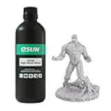 eSUN High Speed 3D Printer Resin, High Precision and Delicate Fast Printing Rapid Photopolymer Resin for UV-Curing 405nm LCD DLP 3D Printers, 1000g Grey