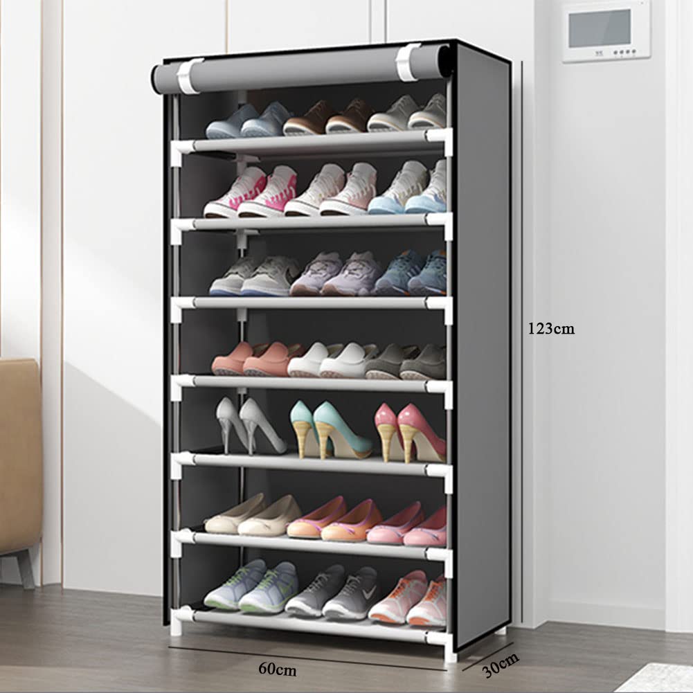 Zapatero multicapa para armario, diseño que ahorra espacio, estante de zapatos fácil de instalar, se adapta a la puerta, organizador de almacenamiento duradero, perfecto para uso doméstico