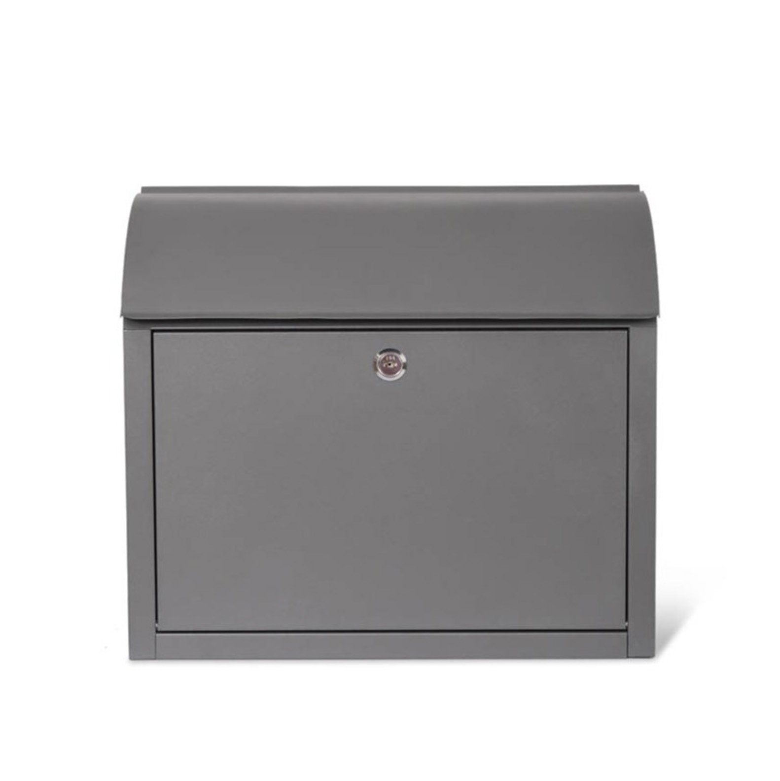 Boîte aux lettres murale verrouillable acier charbon de bois 33x38x16.7cm pour grandes enveloppes petits colis