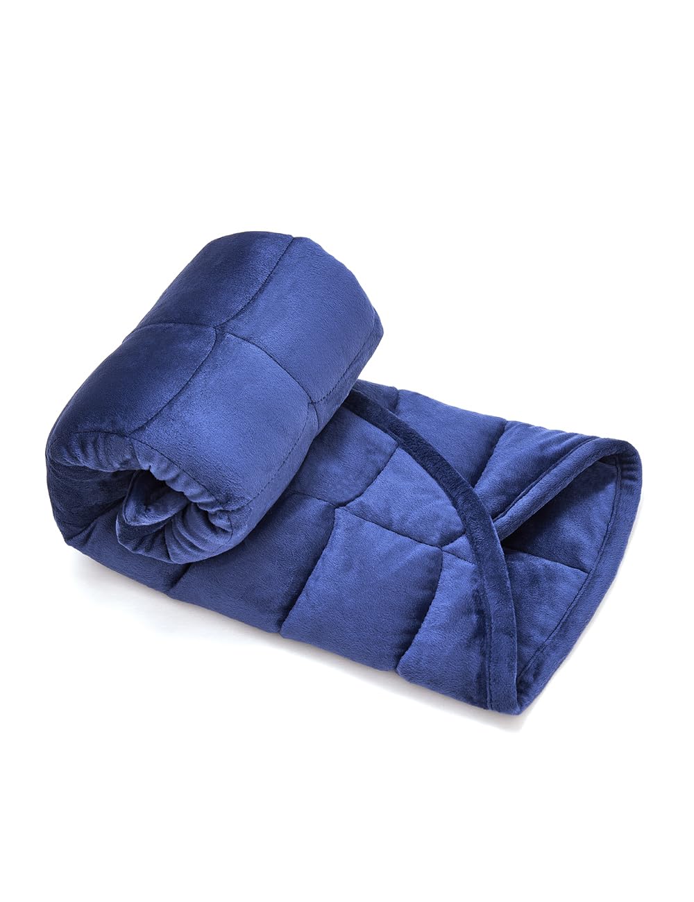 Kivik 7 Lbs Weighted Blanket For Adults - Small Lap Throw, 24x29 Inches, Navy Blue