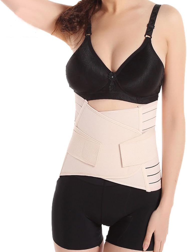 MovingtimeBreathable Elastic Postpartum Support Recovery Belly/Waist Belt Shaper Beige