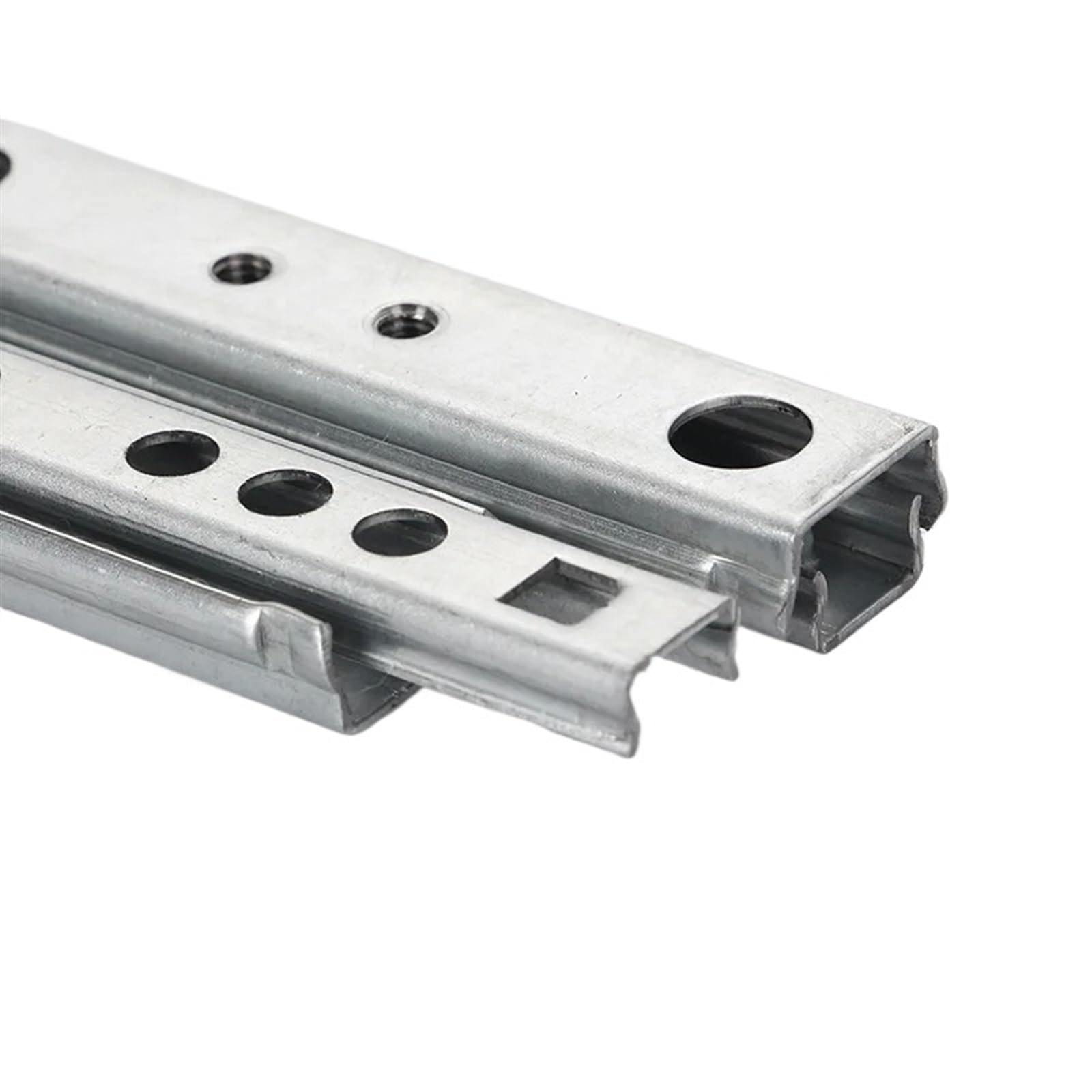 Rail coulissant à bille acier pour tiroir de meuble 17mm x 374mm glissière pliable