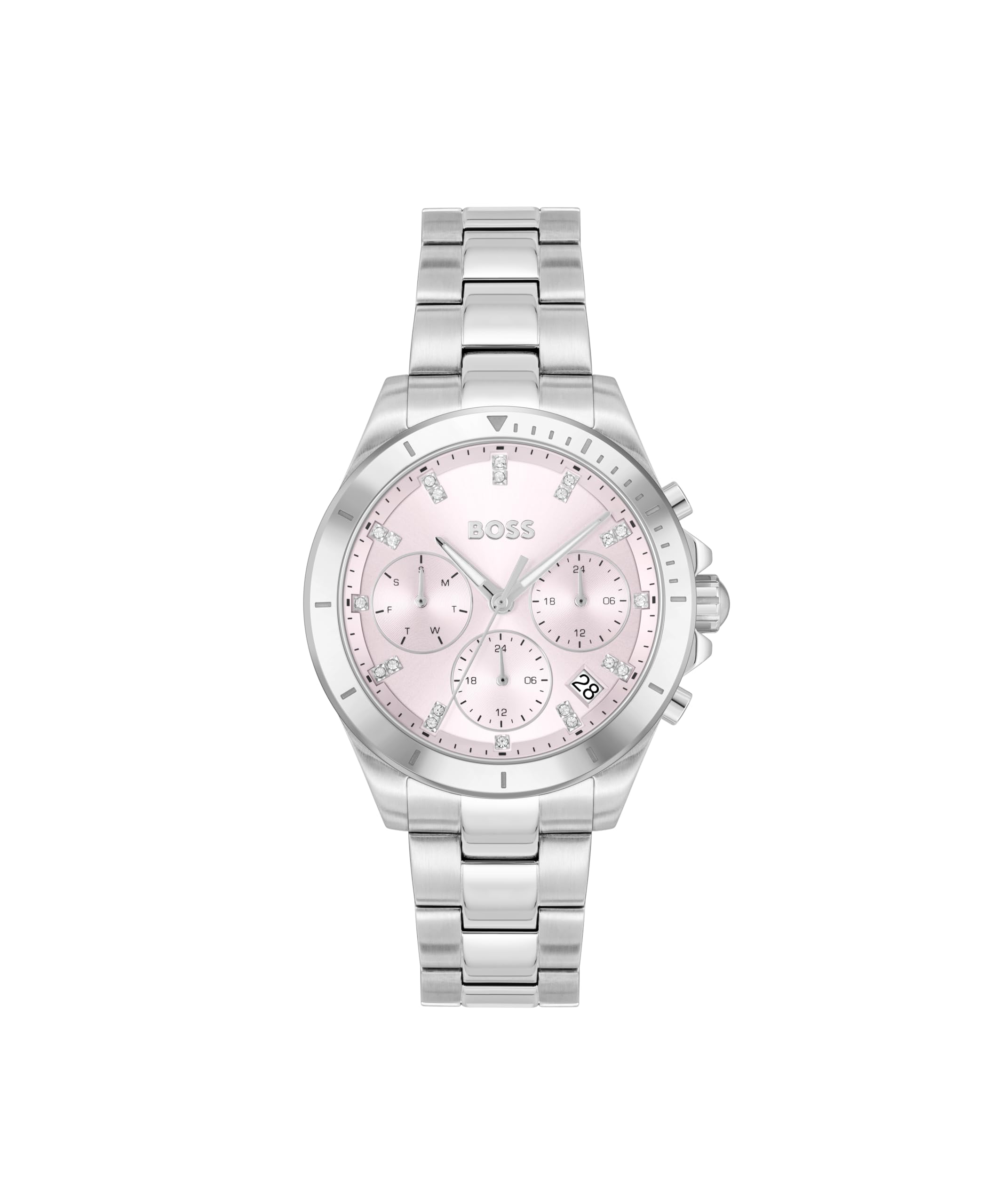 BOSS Multi Zifferblatt Quarz Uhr für Damen Kollektion Alley mit Edelstahlarmband - Erhältlich aus Gold oder Silber