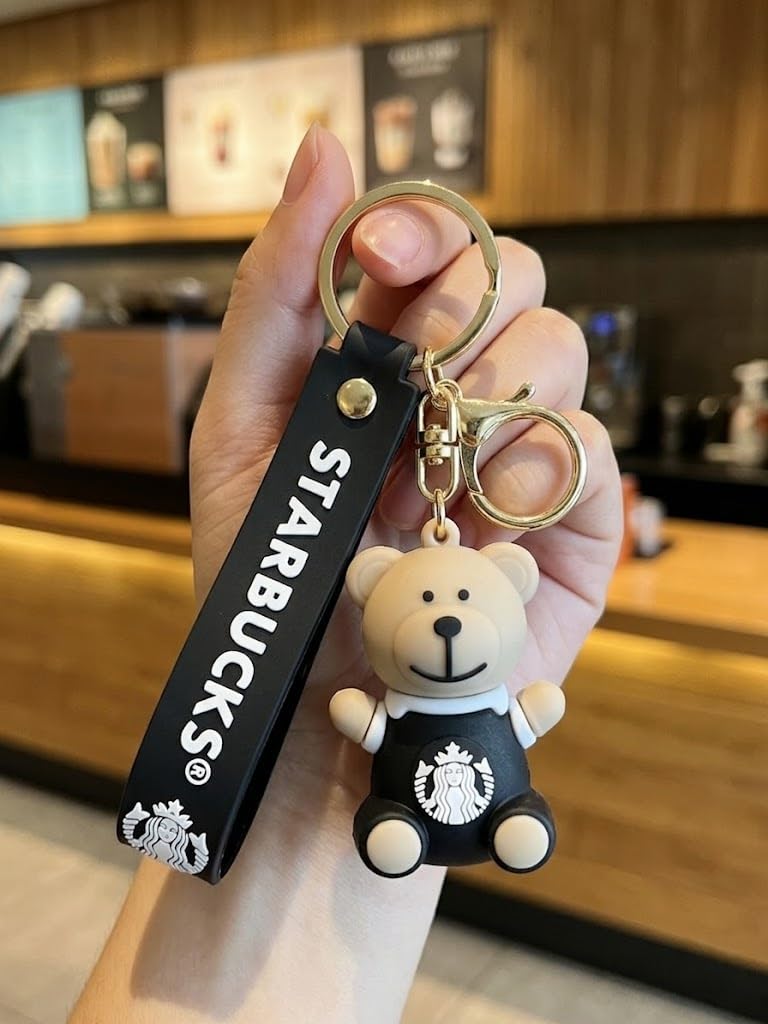Coffee Cup Silicone Keychain for Women & Girls – Stylish 3D Beverage Miniature Keyring with Durable Wrist Strap & Gold-Tone Hardware – Ideal for Bags, Backpacks, & Car Keys-image-14