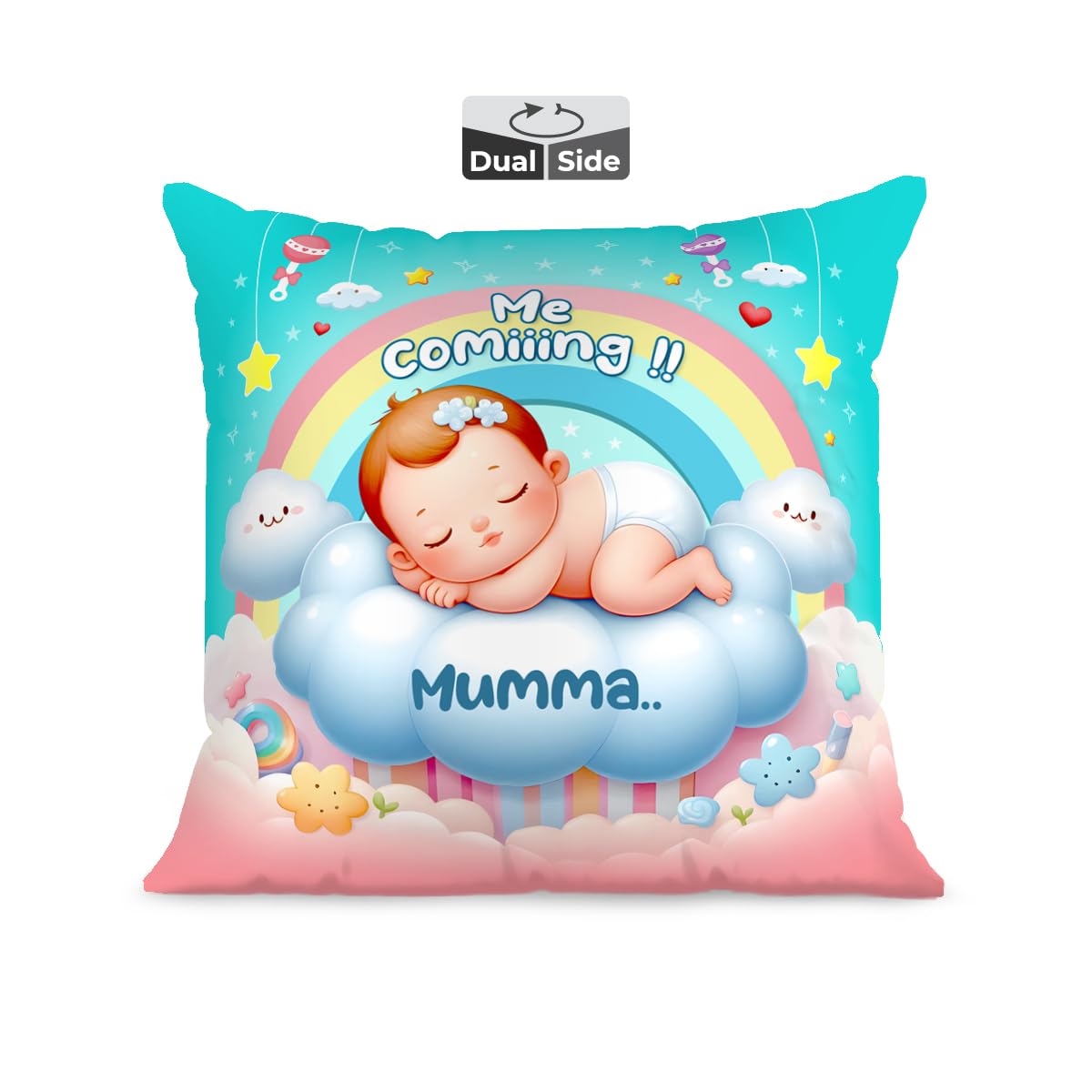 Brizberry® Premium Throw Pillow Cushion, mom to be Gifts, Pregnant Woman Wife Sister, Coming Soon Mumma, Pregnancy Gift for Baby Shower, with Premium Filler Cushion (16 inch x 16 inch) (Design 8)-image-23