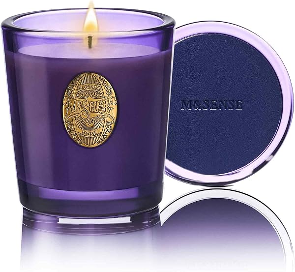 M&SENSE アロマキャンドル ラベンダー シトラス の香り 260g 香薰蜡烛 ソイキャンドル おしゃれ 香薰蜡烛 癒しグッズ ホワイトデー バレンタイン 母の日 ギフト 女性向け プレゼント - 1