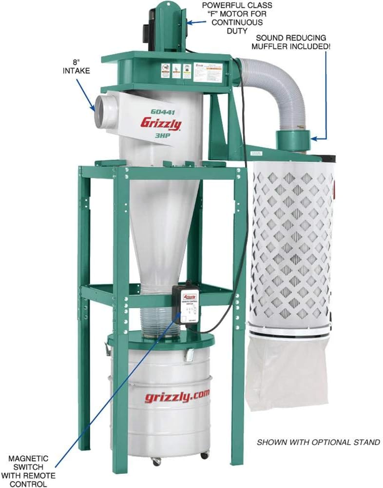Grizzly Industrial G0441-3 HP Cyclone Dust Collector