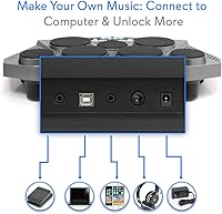 Vista 6 de Pyle, PTED06, tablero de batería electrónica con bocinas integradas, pedales de pie y kit de palillos de batería