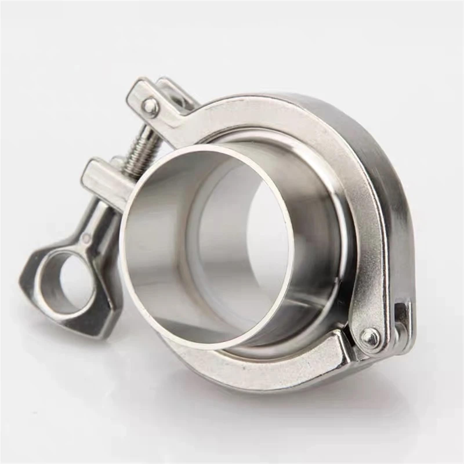 Férula de soldadura de tubería de brida + triple abrazadera + junta de PTFE o silicona acero inoxidable SUS SS 304 Triclamp 1 juego 1,5 ''-6-1/4''(133mm X OD 145mm)